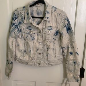 NWT Free People Jones Tie Dye Jean Denim Jacket S
